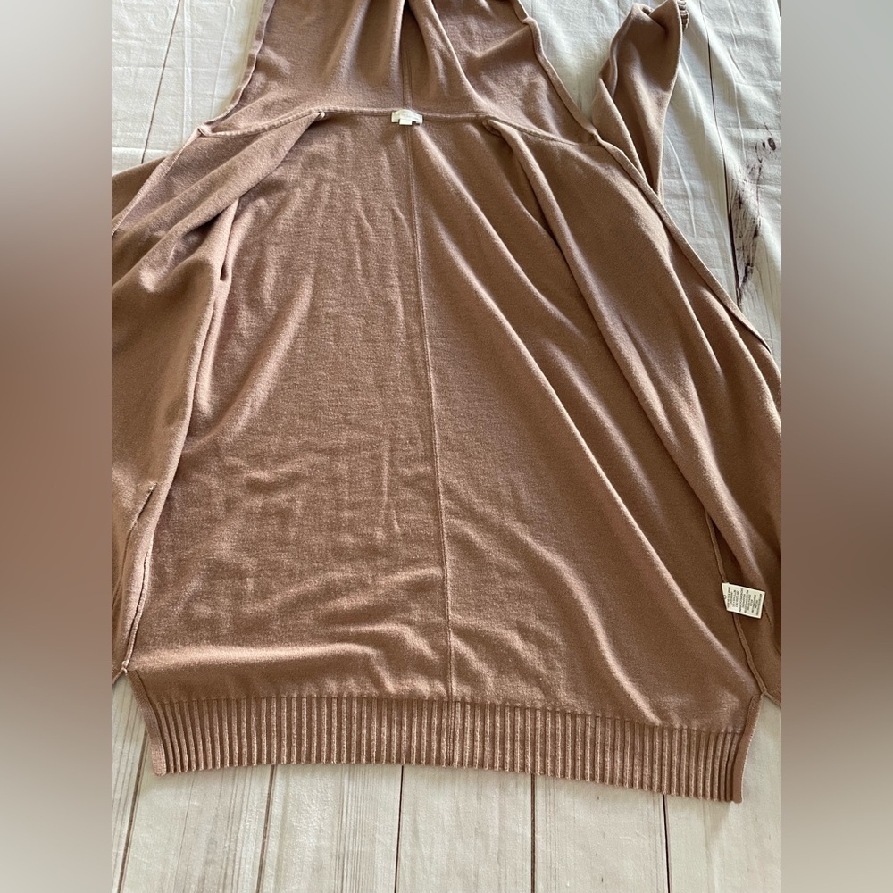 LYR by Splendid Open Front Knit Cardigan Women’s S Cashmere Blend Soft Hooded - Picture 8 of 11